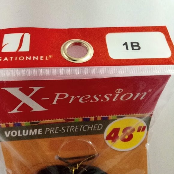 New X-pression Volume Pre-Stretched 48" Braid Hair African Collection Colour 1B - Picture 3 of 6